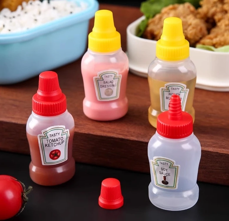 Salad Dressing Bottle - Mini Tomato Ketchup Bottle Portable Small