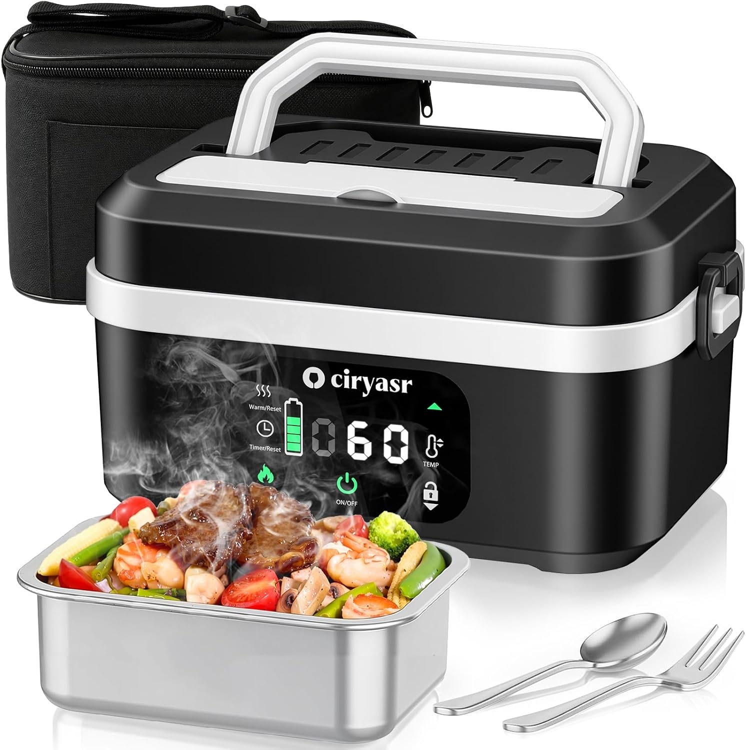Food Storage Hiking - Powerful Electric Lunch Box, 1.35L 20000mAh