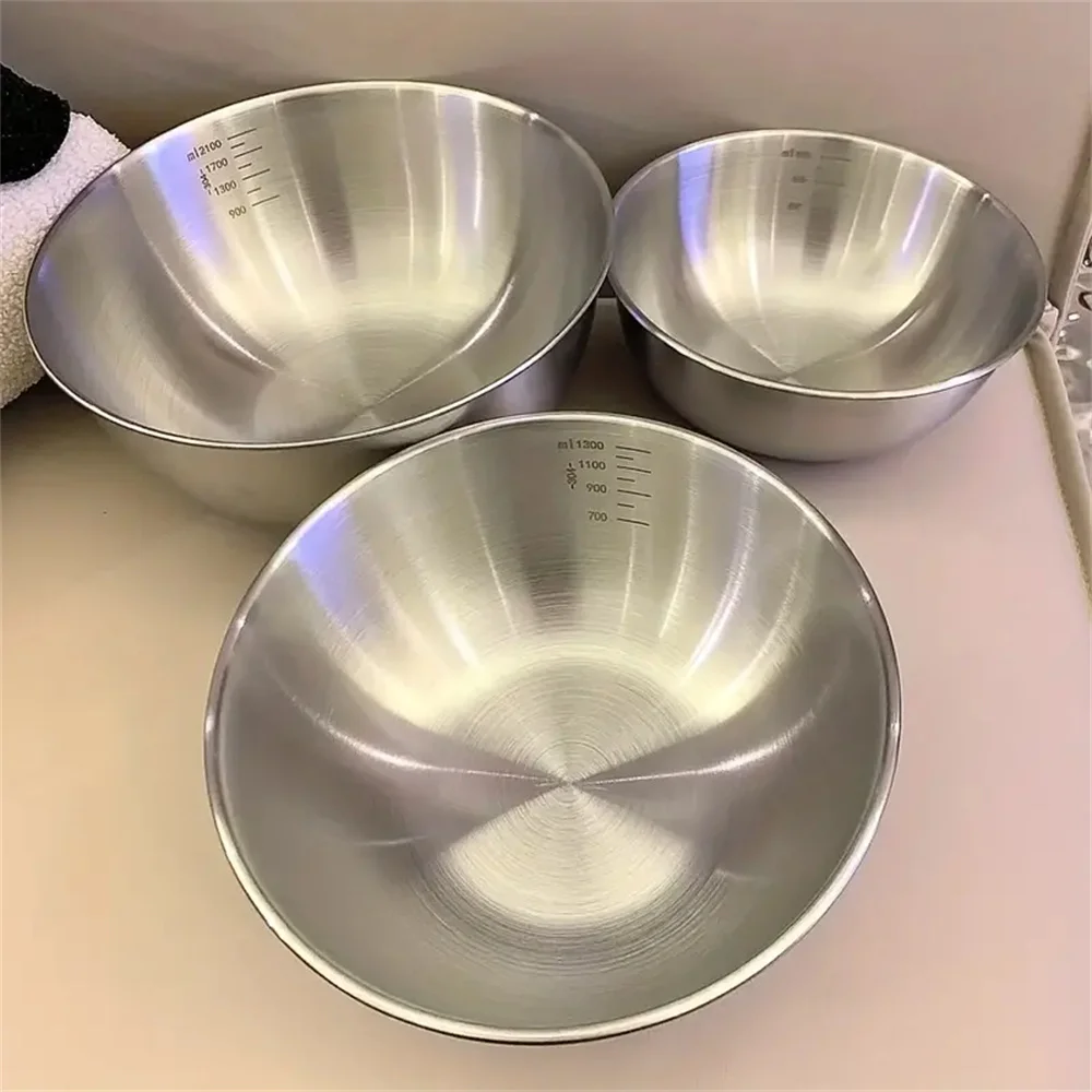 Food Storage Utensils - 1-3 Stainless Steel Bowl Set with