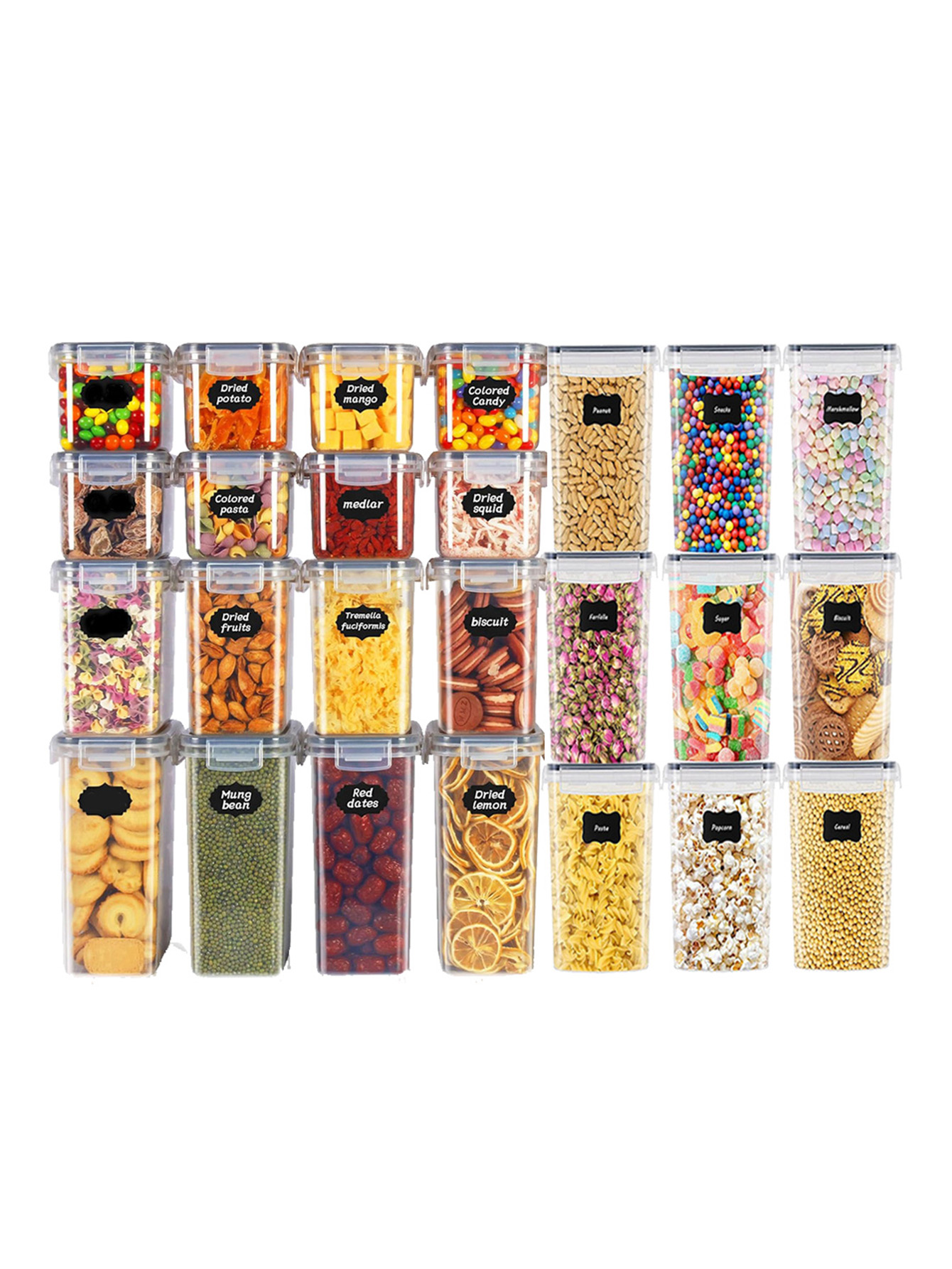 Food Storage Utensils - 48pcs, Sealed Food Storage Containers with