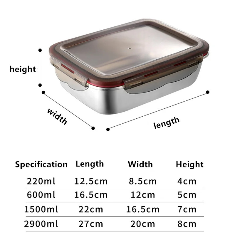 304 Stainless Steel Food Lunch - огляд і ціна Food Storage Tupperware