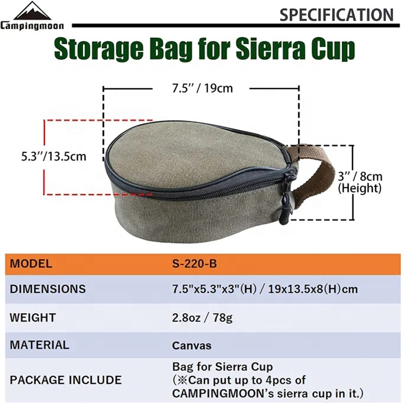 CAMPINGMOON S220-B Canvas Mini - огляд і ціна Food Storage Hiking