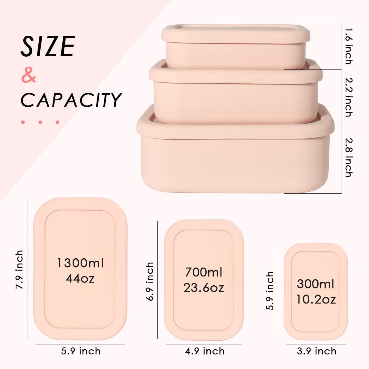 Silicone Bento Boxes Lunch Con - огляд і ціна Food Storage Tupperware