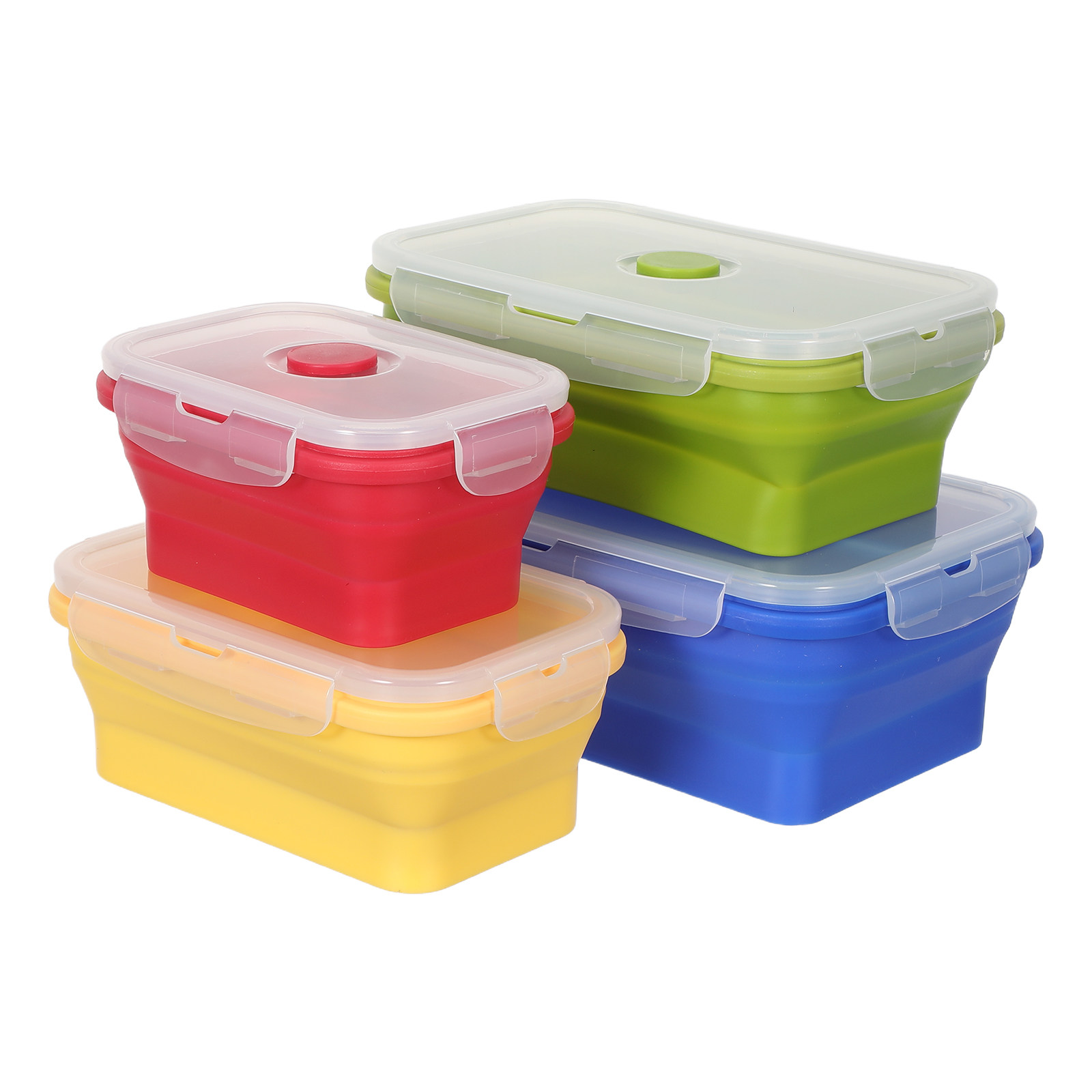 4Pcs Foldable Silicone Lunch B - огляд і ціна Food Storage Silicone