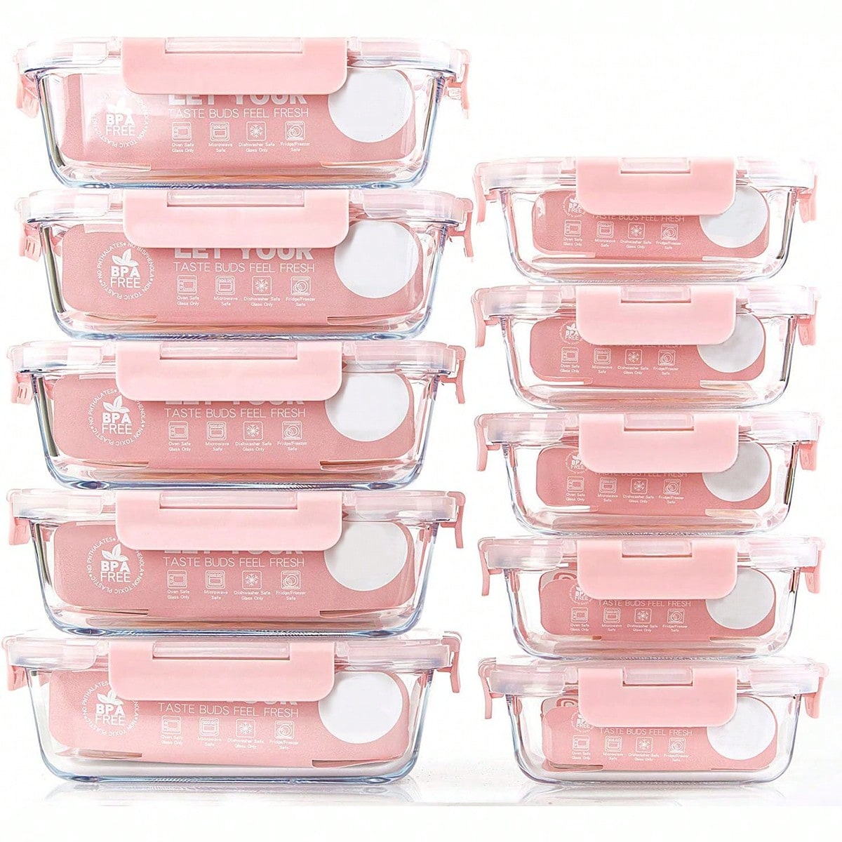 10 Pack Glass Meal Prep Contai - огляд і ціна Food Storage Method