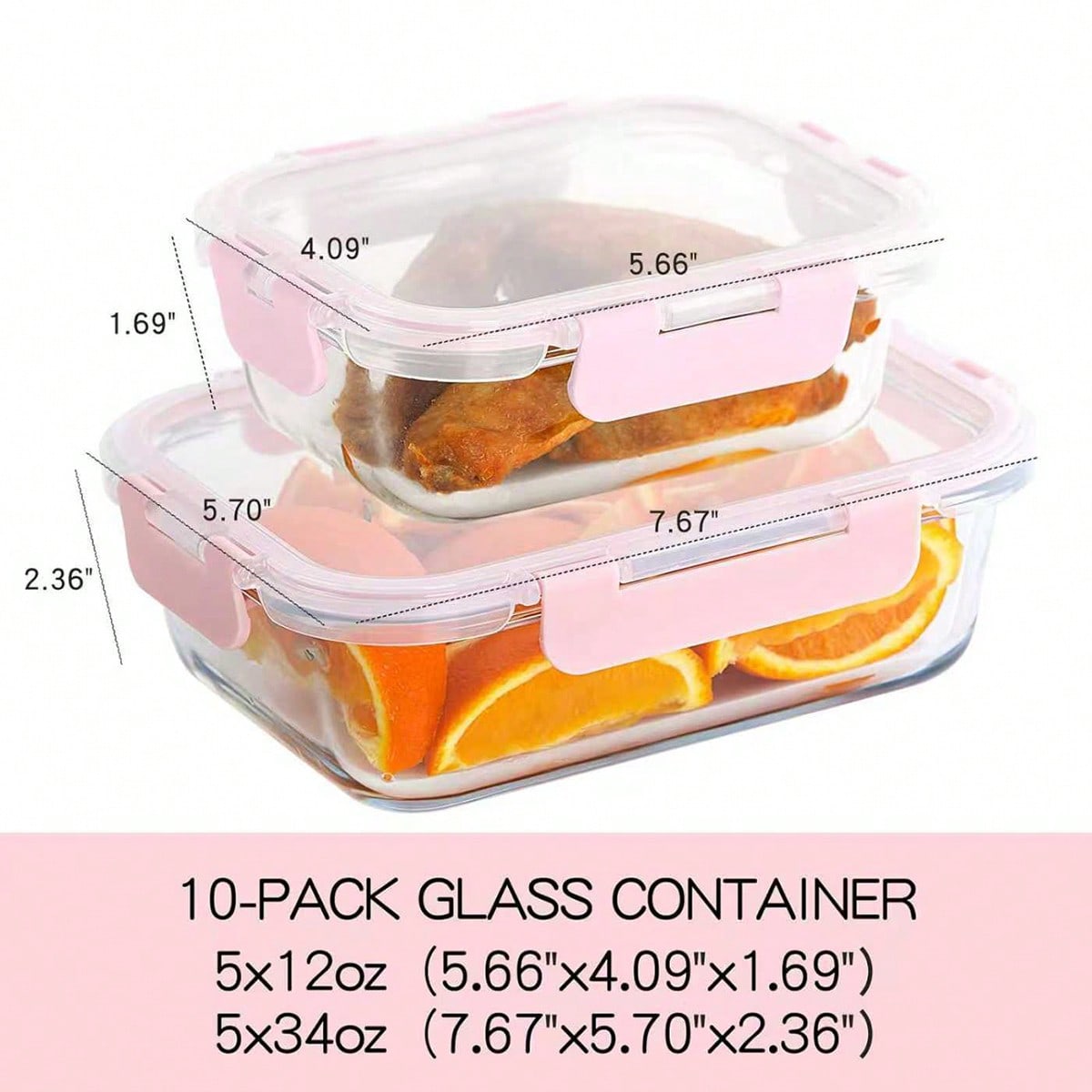 10 Pack Glass Meal Prep Contai - огляд і ціна Food Storage Method