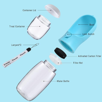 Portable 2-in-1 Dog Cat Water  - огляд і ціна Food Storage Hiking