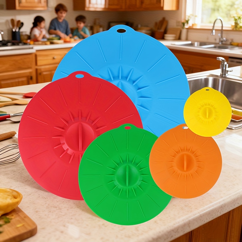 5-Piece Silicone Lids, Heat-Re - огляд і ціна Food Storage Utensils