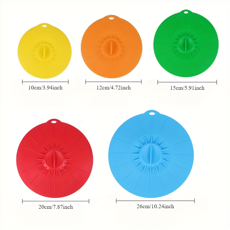 5-Piece Silicone Lids, Heat-Re - огляд і ціна Food Storage Utensils