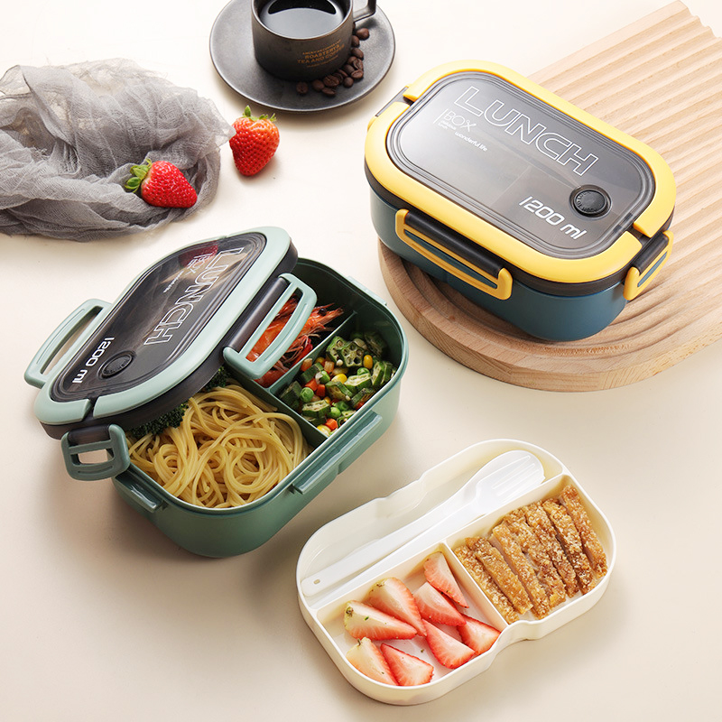Single Double-layer Lunch Box  - огляд і ціна Food Storage Tupperware