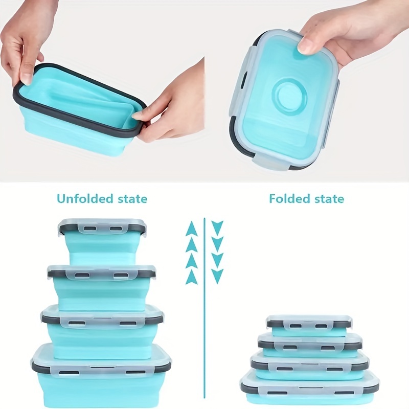 1/4pcs Collapsible Silicone Fo - огляд і ціна Food Storage Tupperware